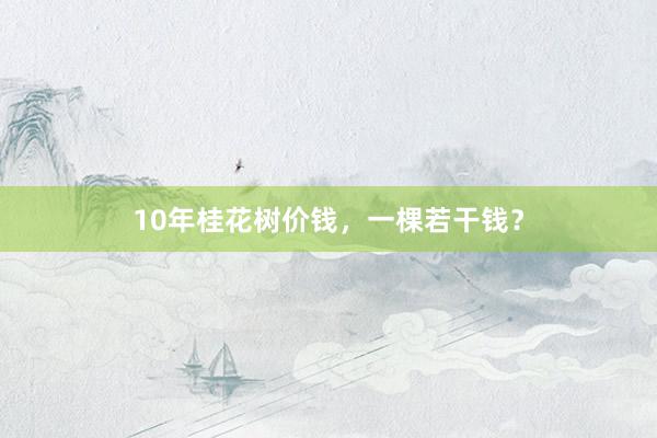 10年桂花树价钱，一棵若干钱？